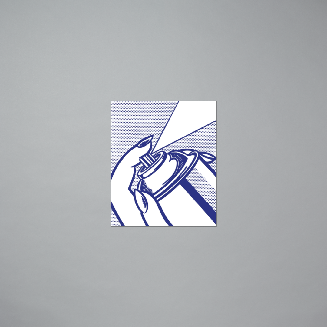 Vinyl sticker featuring Spray Can by Roy Lichtenstein