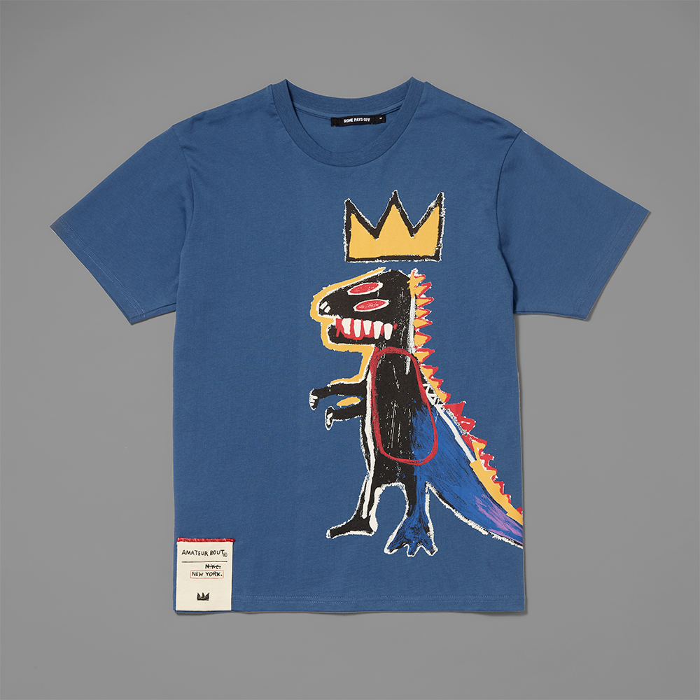 100% cotton jersey blue t-shirt featuring Basquiat's Pez Dispenser
