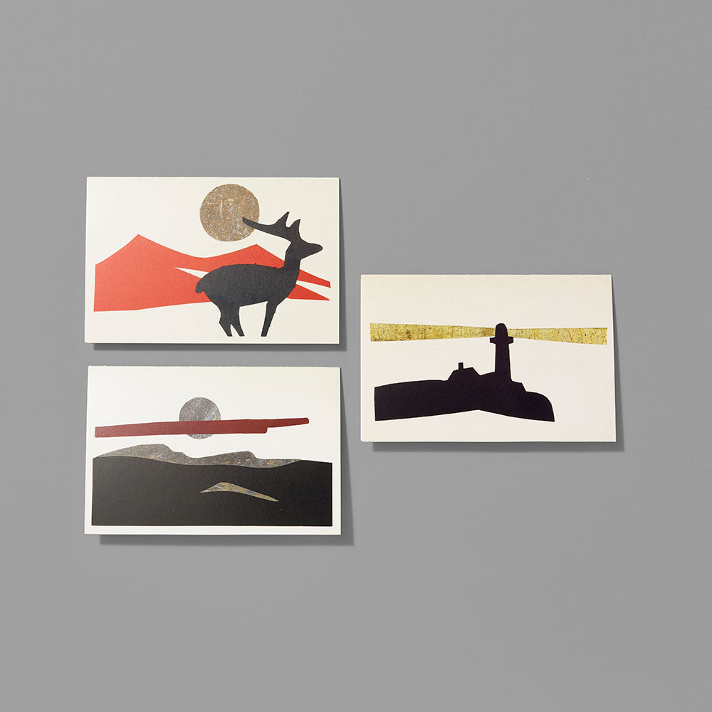 Set of 3 holiday cards by Edward Hopper