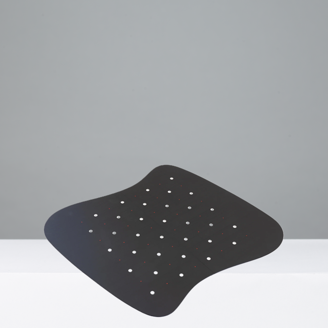 Black chess board on a gray background