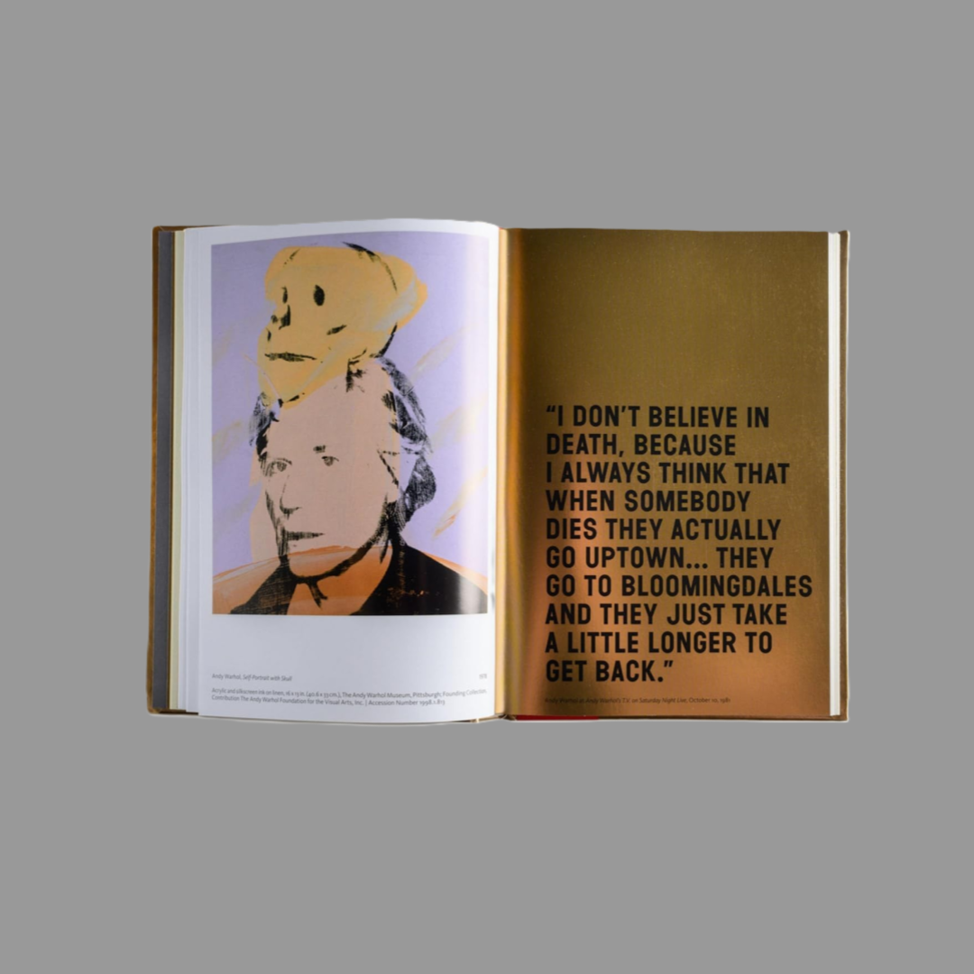 Inner spread of Andy Warhol: Vanitas