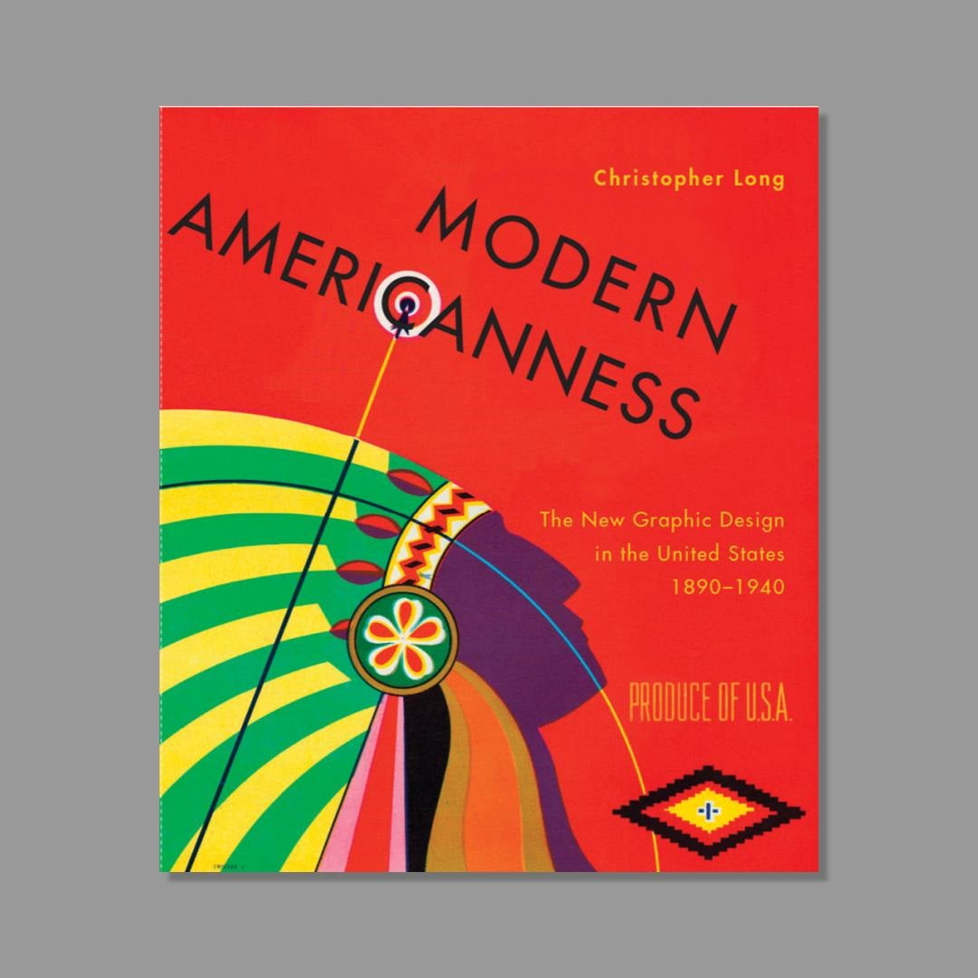Book cover of 'Modern Americanness' with colorful design and text on a red background