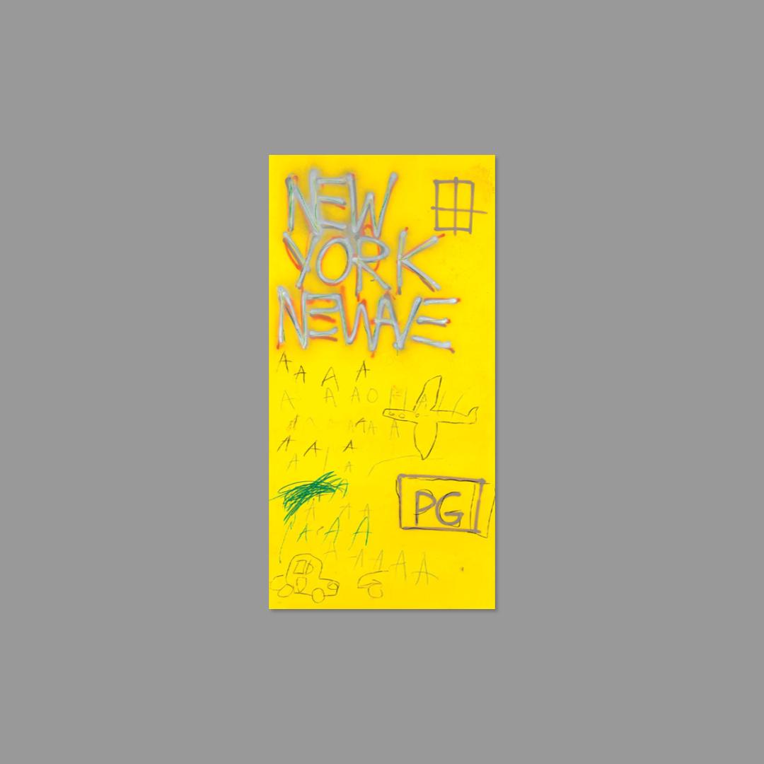 Premium vinyl sticker featuring Basquiat's New York/New Wave