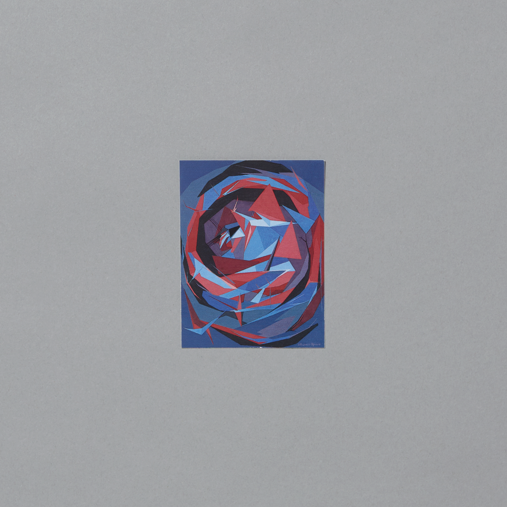 Vinyl sticker featuring Oscar Howe's Retreat artwork