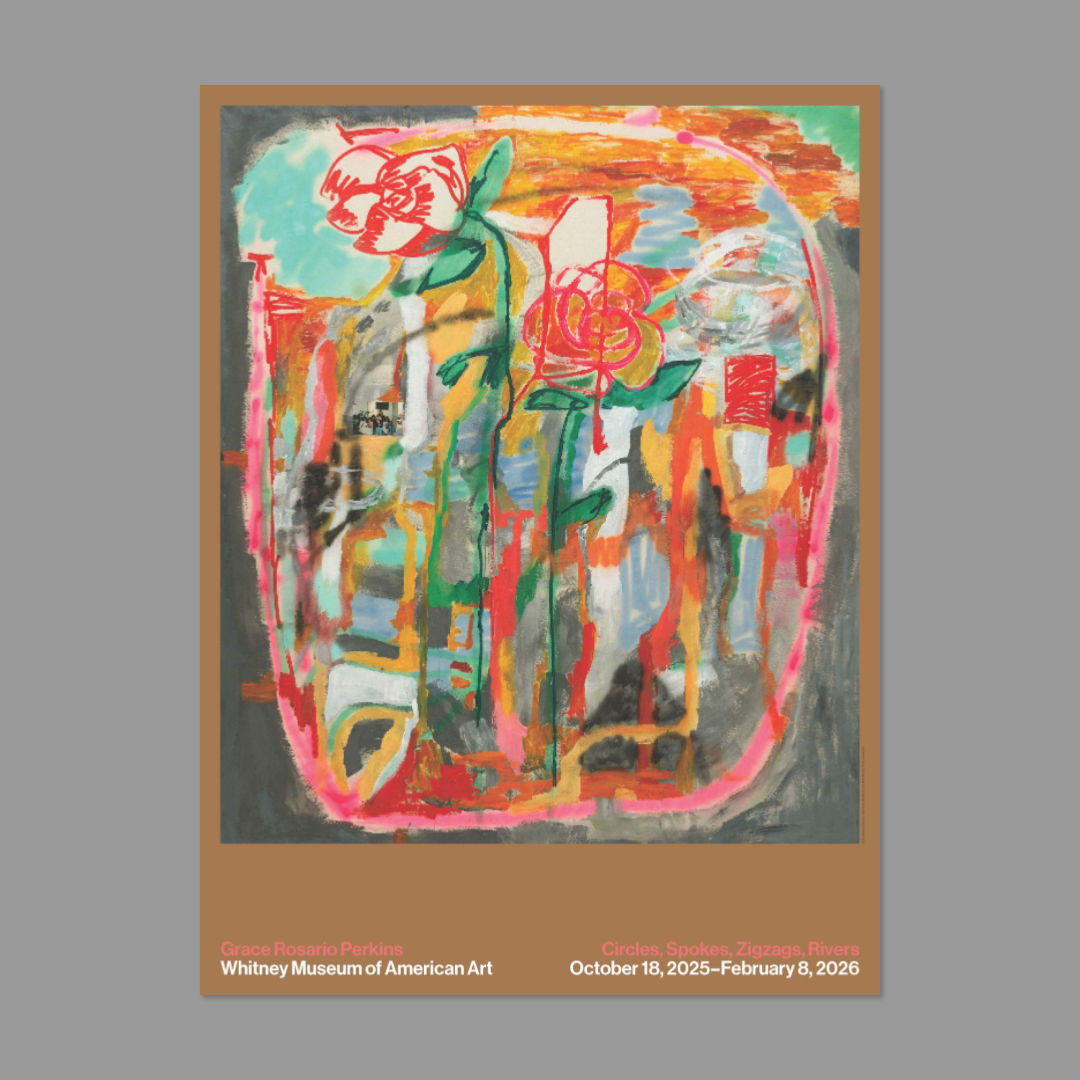 Exhibition poster featuring Grace Rosario Perkins' Cheii Knew We Were in The White World