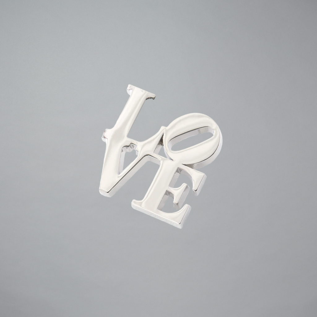 Robert Indiana Silver Love Pin