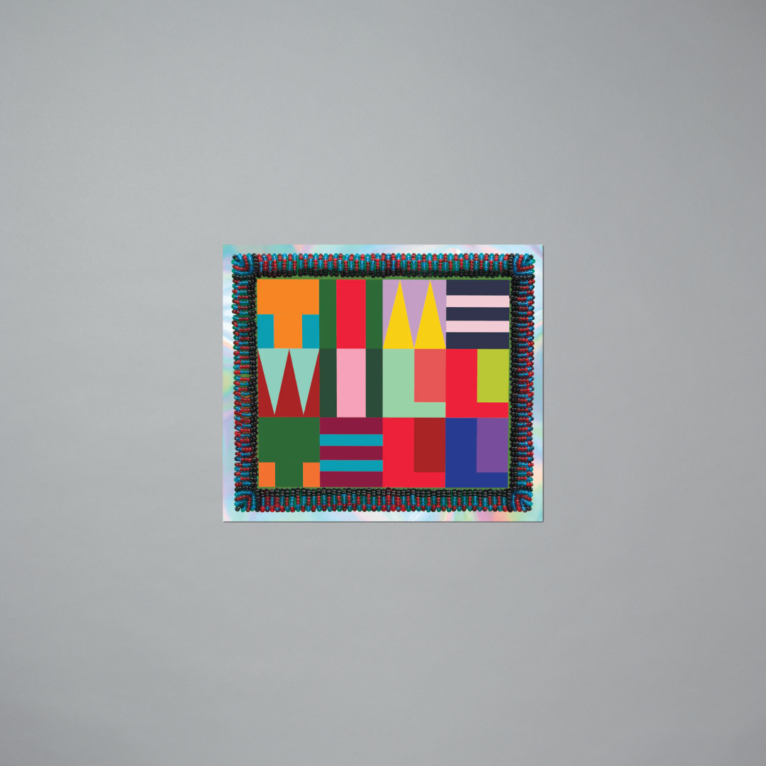 Sticker featuring Jeffrey Gibson's Time Will Tell