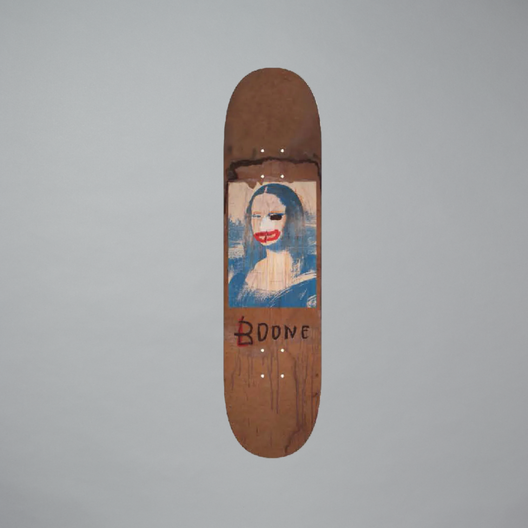 Skate deck featuring Boone by Jean-Michel Basquiat