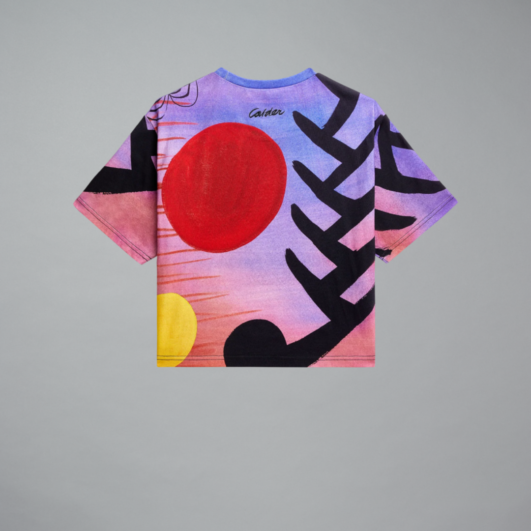 Colorful cropped t-shirt featuring Untitled (1947) by Alexander Calder