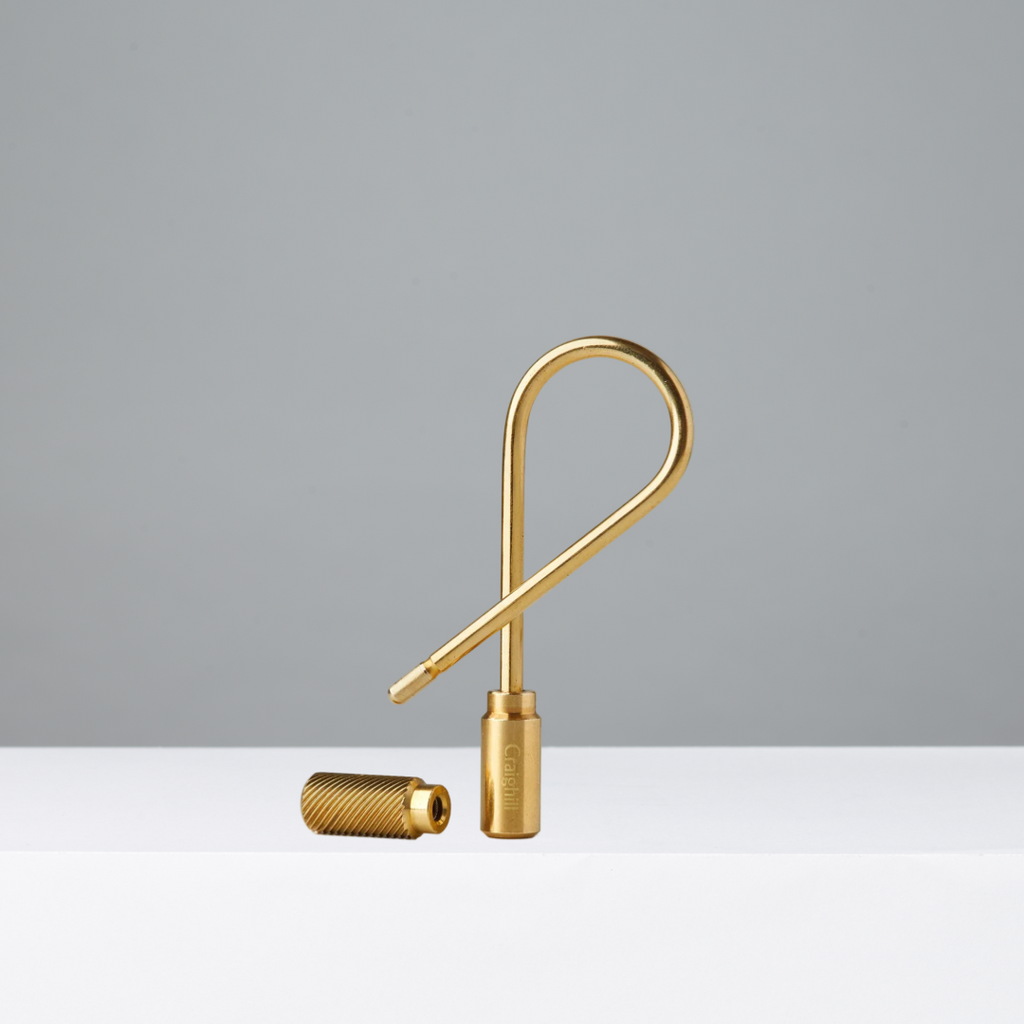 Brass Closed Helix Keyring