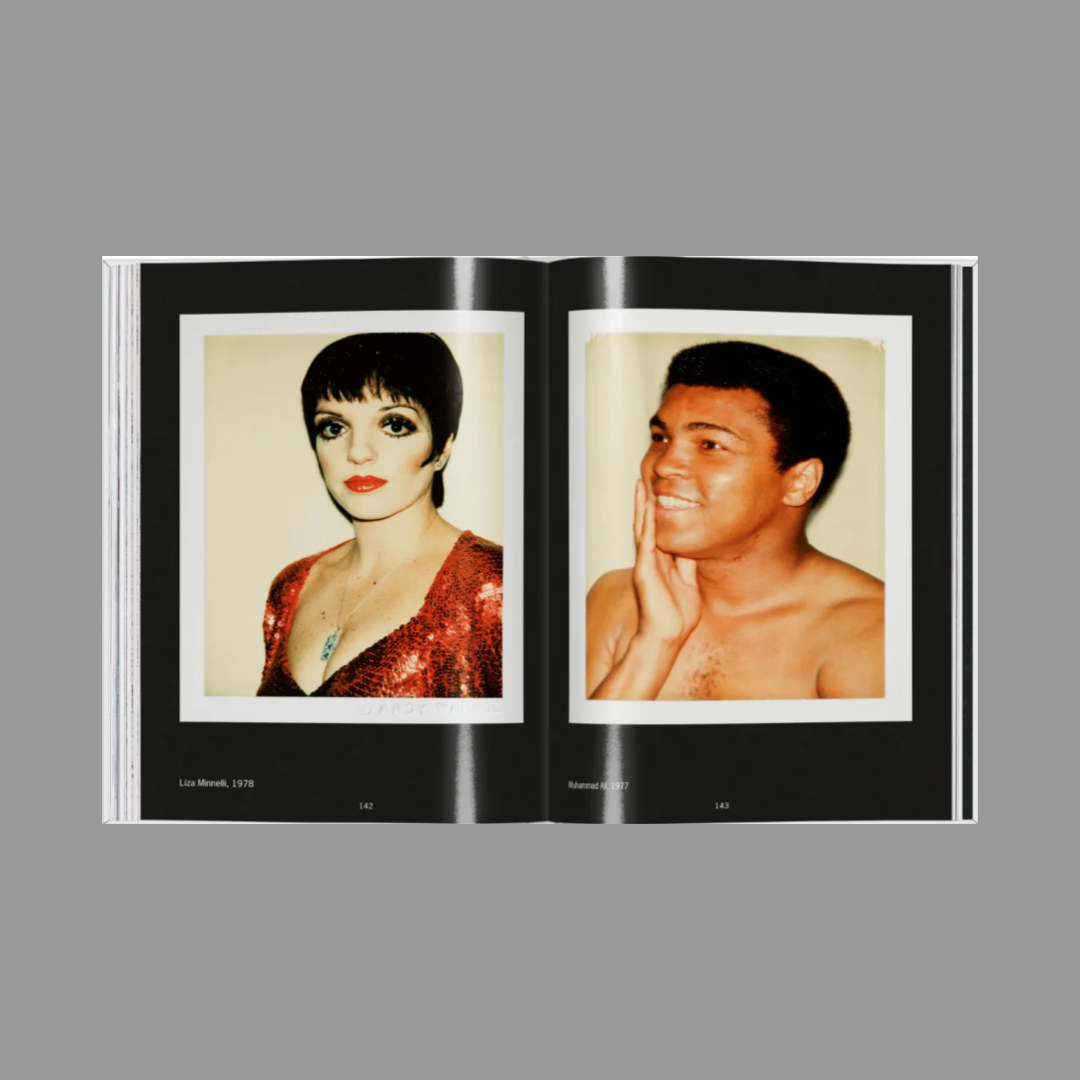 Inner spread of Andy Warhol. Polaroids 1958-1987
