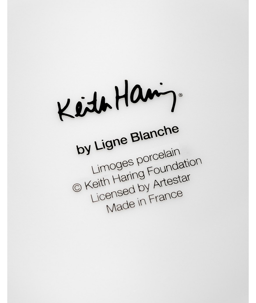 Keith Haring branding on a white background