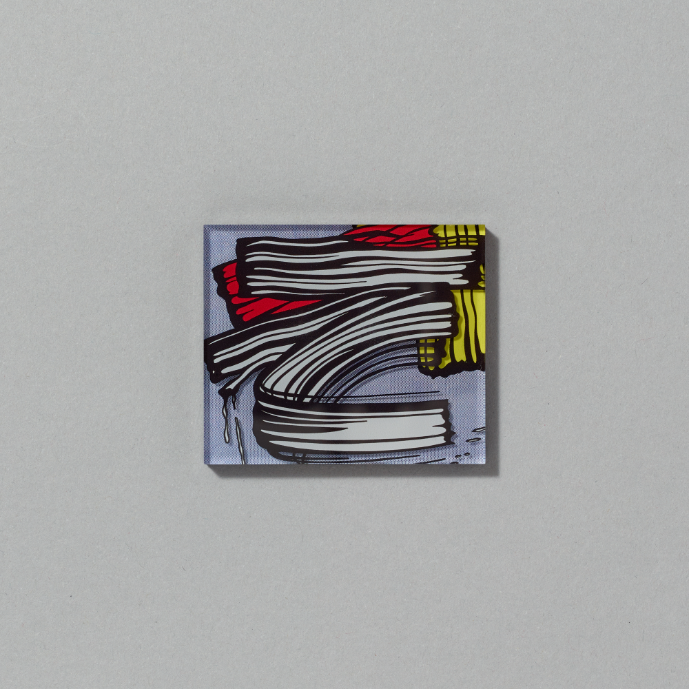 Magnet featuring Little Big Painting by Roy Lichtenstein on a gray background