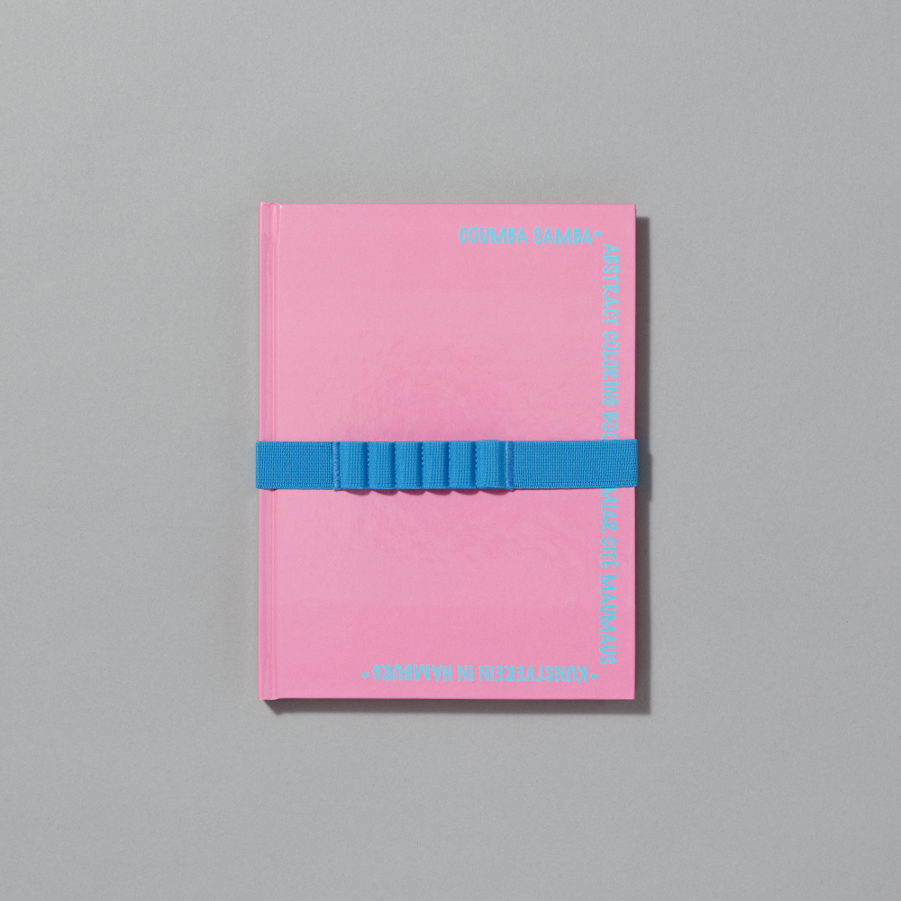 Book cover of Coumba Samba: Abstract Coloring Book with a light blue ribbon
