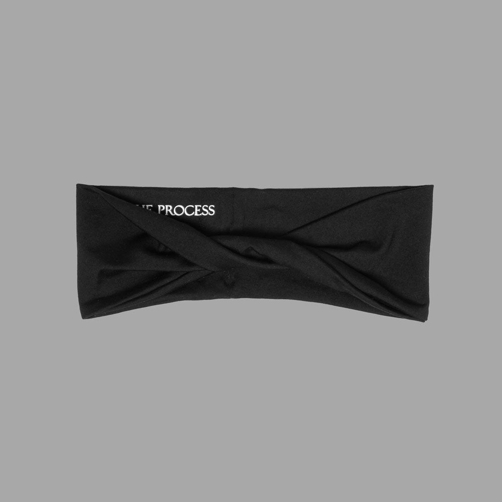 A super soft, four-way stretch, sweat-wicking headband in sport fabric that maintains its shape and hold over time.