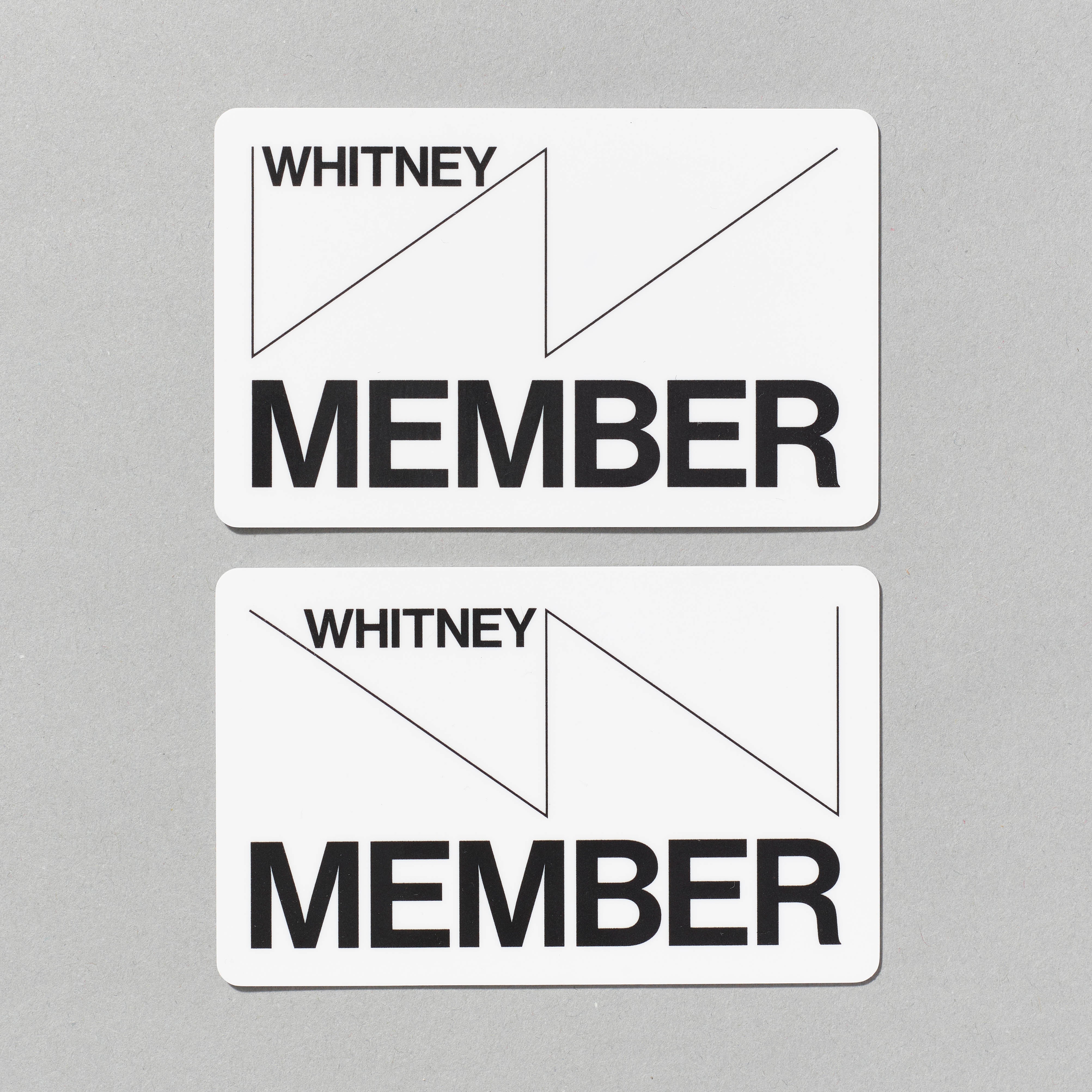Set of two Whitney Museum membership cards 